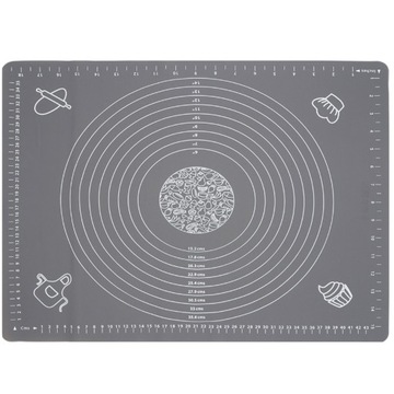 СИЛИКОНОВЫЙ КУХОННЫЙ КОВРИК С РАЗМЕРАМИ БОЛЬШОЙ XXL СЕРЫЙ ДЛЯ ТЕСТА ДЛЯ ПИЦЦЫ