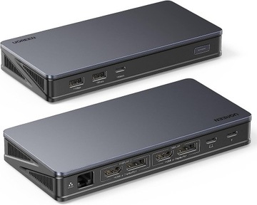 ДОК-СТАНЦИЯ UGREEN ADAPTER HUB 2xUSB-A USB-C 2xHDMI 2xDP SD/TF RJ45 4K