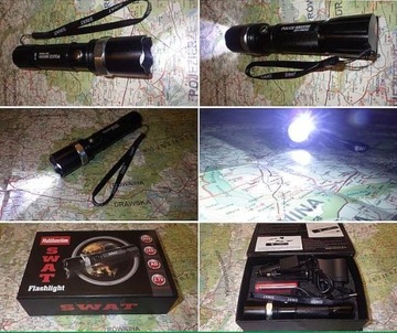 ПОЛИЦЕЙСКИЙ Спецназ AKU ZOOM АЛЮМИНИЕВЫЙ ФОНАРИК + РЕБЕНОК