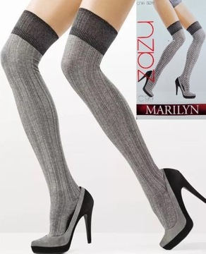 MARILYN ZAZU zakolanówki bawełniane szare GREY