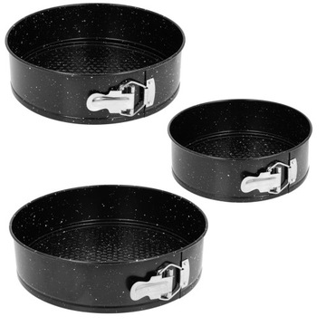 3X Tortownica blacha forma do pieczenia 22/24/26cm