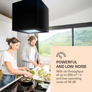 КУХОННАЯ ВЫТЯЖКА KLARSTEIN ISLAND 595M³/H LED SMART ЧЕРНАЯ