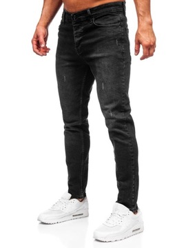 SPODNIE JEANSOWE MĘSKIE SLIM FIT CZARNE 6494 DENLEY_30/S