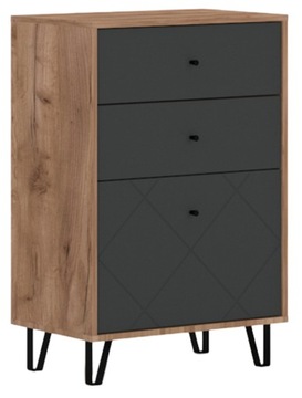 Szafka Bilbao dąb craft tabaco-grafit 63,4 cm FRONT PŁYTA MDF