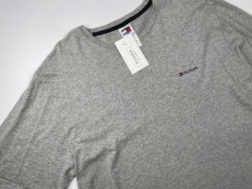 Мужская блузка с длинным рукавом, серый меланж, Tommy Hilfiger, размер XL