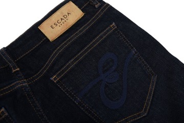 ESCADA spodnie jeansy damskie granat klasyczne 38