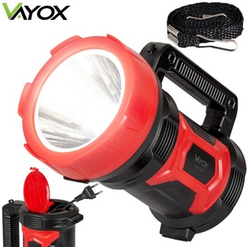 DUŻA LATARKA RELEKTOR LED SZPERACZ MOC 230V VAYOX