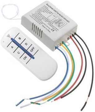 WŁĄCZNIK RADIOWY 230V ZDALNE STEROWANIE 4x1000W Pilot