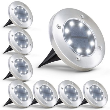 8x LAMPA SOLARNA - OGRODOWA - NAJAZDOWA - LED