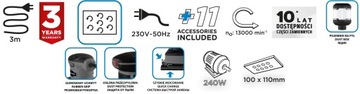 GRAPHITE 240W 3-футовая орбитальная шлифовальная машина