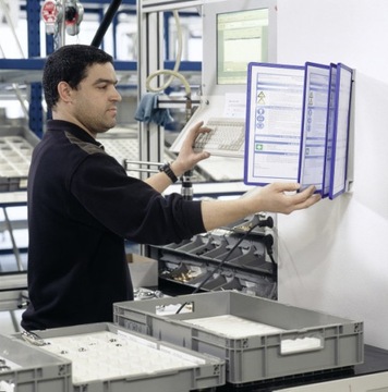 НАСТЕННЫЙ КОМПЛЕКТ DURABLE VARIO 5 СИНИХ ПАНЕЛЕЙ.