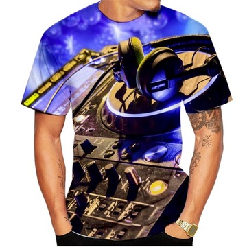 Night Club DJ Keyboard Printing T Shirts Unisex,A