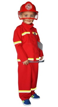 STRÓJ KOSTIUM PRZEBRANIE STRAŻAK CZERWONY KASK AKCESORIA 98/104 balovelove