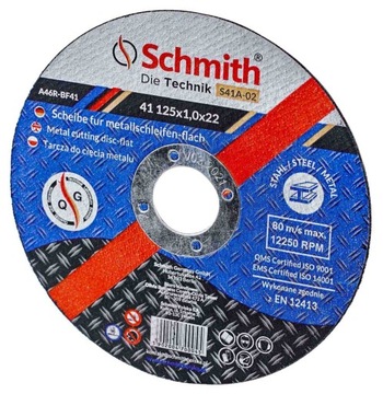 SCHMITH TARCZA DO CIĘCIA METALU 125x1,5 NIEMIECKA