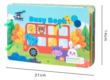 Montessori BUSY BOOK, тихая сенсорная 3D-книжка для детей.
