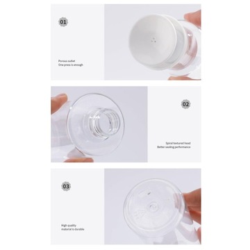 Безвоздушный флакон с насосом, флакон с насосом для лосьона, прозрачный дорожный дозатор белого цвета