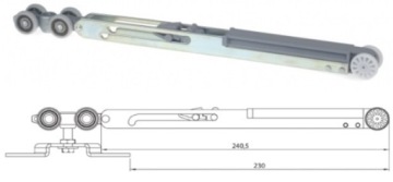 DRZWI PRZESUWNE BLACK LINE 96*210cm CAŁY ZESTAW