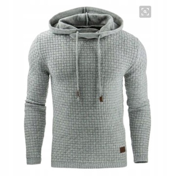 MODNY SWETER MĘSKI Elegancki - Bluza z kapturem