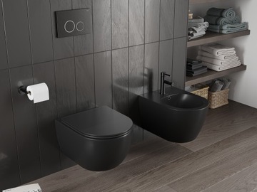 MEXEN CARMEN MISKA WC RIMLESS TORNADO DESKA WOLNOOPADAJĄCA DUROPLAST SLIM