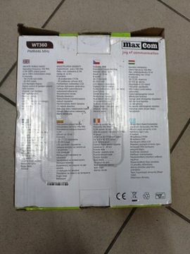 РАДИО MAXCOM WT360 PMR446 МГц