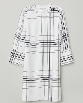 H&M Tkaninowa sukienka ze stójką XS 34