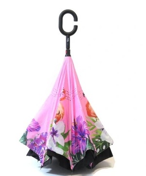 ДВУХСЛОЙНЫЙ ОБРАТНО СКЛАДЫВАЮЩИЙСЯ ЗОНТ РАЗЛИЧНЫХ КОНСТРУКЦИЙ