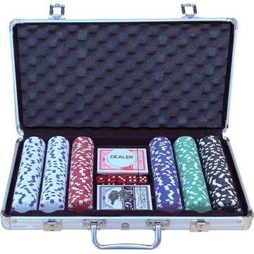 Poker 300 - zestaw do gry w walizce aluminiowej