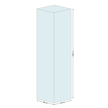 POKROWIEC NA OGRZEWACZ GAZOWY 56X52X226 CM ODPORNY NA WODĘ I UV PROSTOKĄTNY