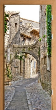 ULICZKA STARODAWNA FOTOTAPETA NA DRZWI OKLEINA