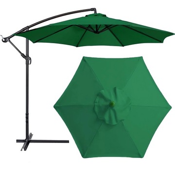 Wodoodporny Poszycie parasola ogrodowego 8 ramion 300cm Zielony