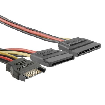 Qoltec Kabel rozgałęziacz SATA męski 2xżeński 0.5m