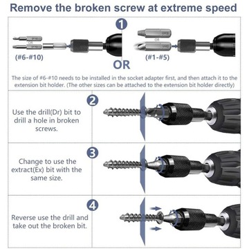 Набор для удаления поврежденных стальных винтов. Инструмент для сноса o.