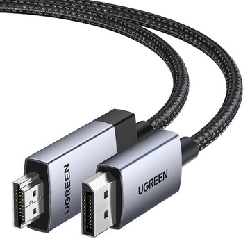 КАБЕЛЬ UGREEN DISPLAYPORT ПАПА-HDMI 4K 60 Гц КАБЕЛЬ 1М