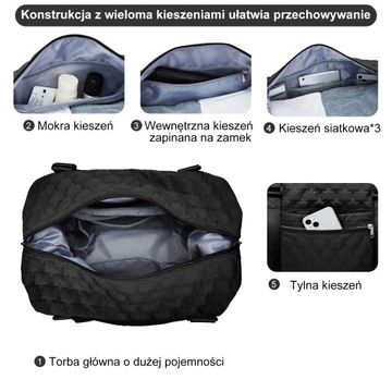 большая женская дорожная сумка, фитнес-спортивная сумка, 24 л.
