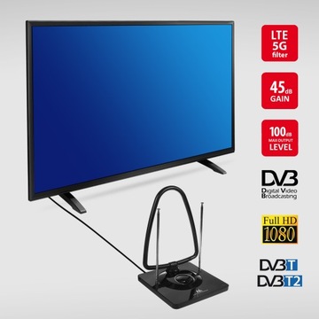 САМАЯ МОЩНАЯ ВНУТРЕННЯЯ АНТЕННА DVB-T FULL HD +45 дБ