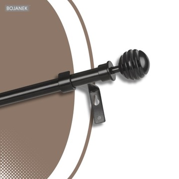 ОДИНОЧНЫЙ ЧЕРНЫЙ КАРДИН 240 см / Ø 16 мм STUDIO LOFT MATTE BOJANEK