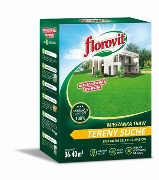 FLOROVIT MIESZANKA TRAW NA TERENY SUCHE 0,9KG - specjalna selekcja nasion