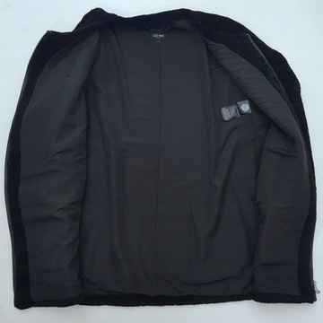 Дубленка натуральная ОЧНИК минимализм овчина угольно-черная L XL