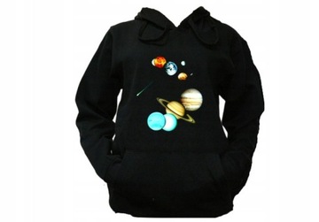 BLUZA KAPTUR KOSMOS GALAXY PLANETY WZORY