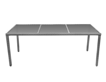 САДОВАЯ МЕБЕЛЬ ГАВАЙСКИЙ СТОЛ + СТЕКЛЯННАЯ СТОЛЕШНЯ НА 8 ЧЕЛОВЕК