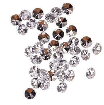 Srebrne cyrkonie dżety scrapbooking 8mm 2000szt.