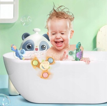 СПИННЕР С СЕНСОРНОЙ ПРИСОСКОЙ ПОДАРОЧНАЯ ПОГРЕМКА ДЛЯ ВАННЫ 3 ШТ.