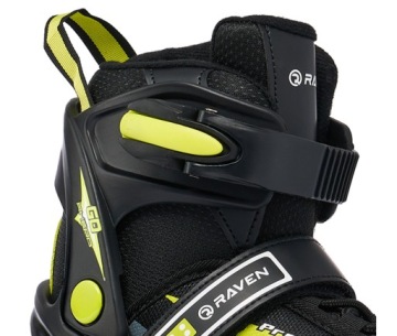 Роликовые коньки 4-в-1 Регулируемые коньки RAVEN Profession Black/Lime 28-32