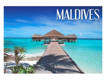 MALEDIWY - Plaża - Palmy - Magnes na lodówkę
