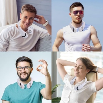 СКЛАДНОЙ НАШЕЙНЫЙ ВЕНТИЛЯТОР ТИХИЙ ВЕНТИЛЯТОР СО СВЕТОДИОДОМ ДЛЯ ПУТЕШЕСТВИЙ 5000МАч БЕЛЫЙ