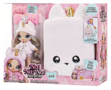 592358 Na! Na! Na! Surprise 3-in-1 Backpack Bedroom Unicorn Playset -