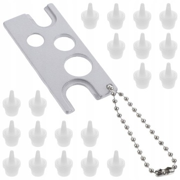 Końcówki do butelek z klejem do rzęs Metalowy