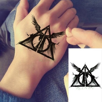 Татуировка Дары Смерти Гарри Поттера БОЛЬШАЯ