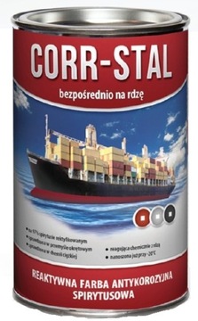 FARBA NA RDZĘ OCYNK ALUMINIUM STAL METAL czarna 1L