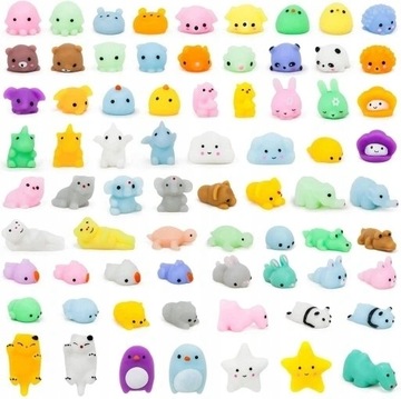 72 SZT MOCHI SQUISHY ZABAWKA FIDGET GNIOTKI